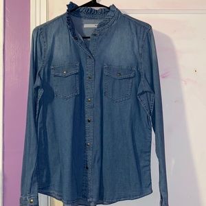 Jean button down